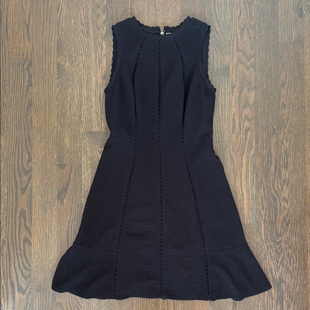 Rebecca Taylor Black Sleeveless Sheath Mini Dress Fitted Cocktail Women's Sz 6